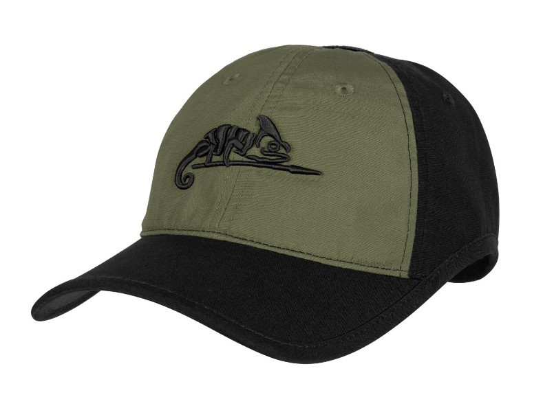 HELIKON-TEX LOGO CAP BLACK-OLIVE GREEN