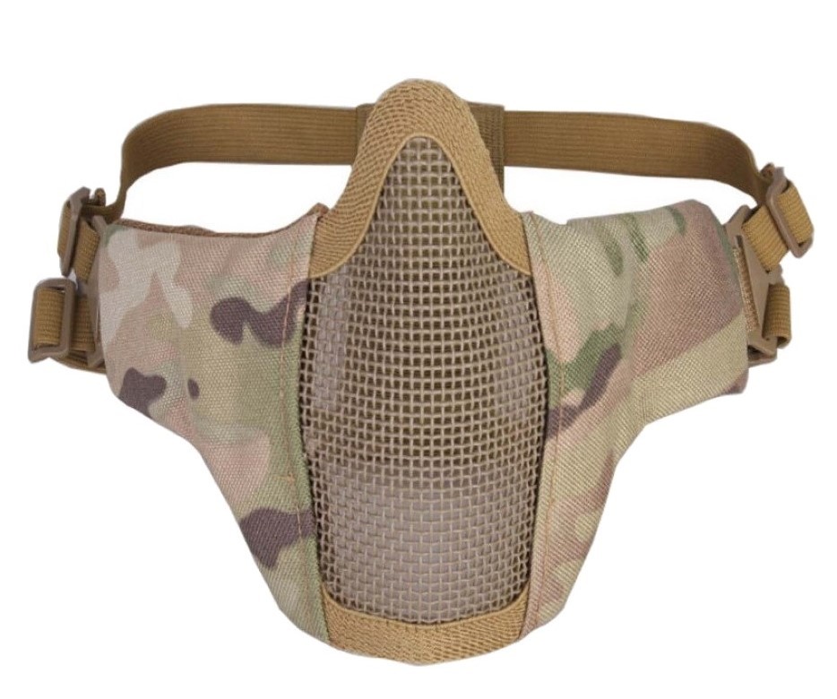 EMERSONGEAR HALF FACE MASK WITH STEEL MESH MULTICAM