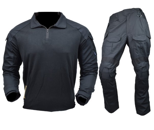 JS-TACTICAL COMBAT SUIT JS-WARRIOR BLACK TALLA L