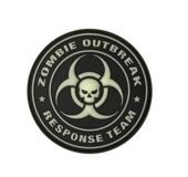 ZOMBIE OUTBREAK RUBBER PATCH GLOW IN THE DARK (JTG)
