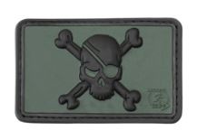 [238533] PIRATE SKULL RUBBER PATCH FOREST (JTG)