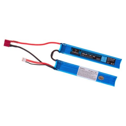 [250597] NIMROD LIPO 7.4V 1300MAH 25C TWIN TYPE T-PLUG