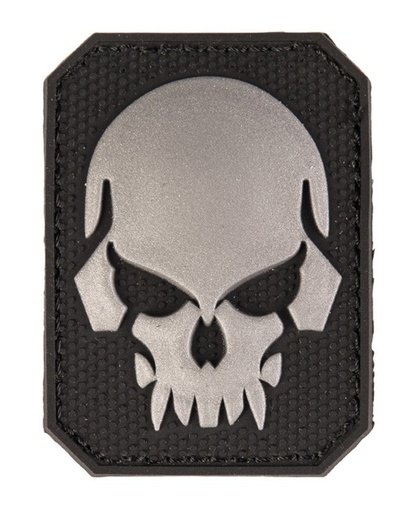 [258067] PVC PATCH SKULL BLACK