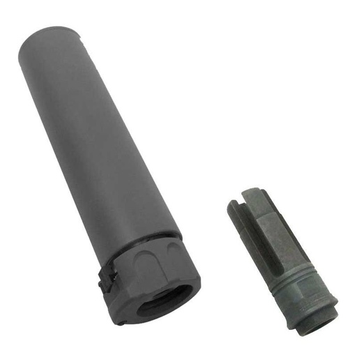[257961] 5KU SF 556 SOCOM VER.2 SILENCER WITH HIDER FOR 14MM BLACK